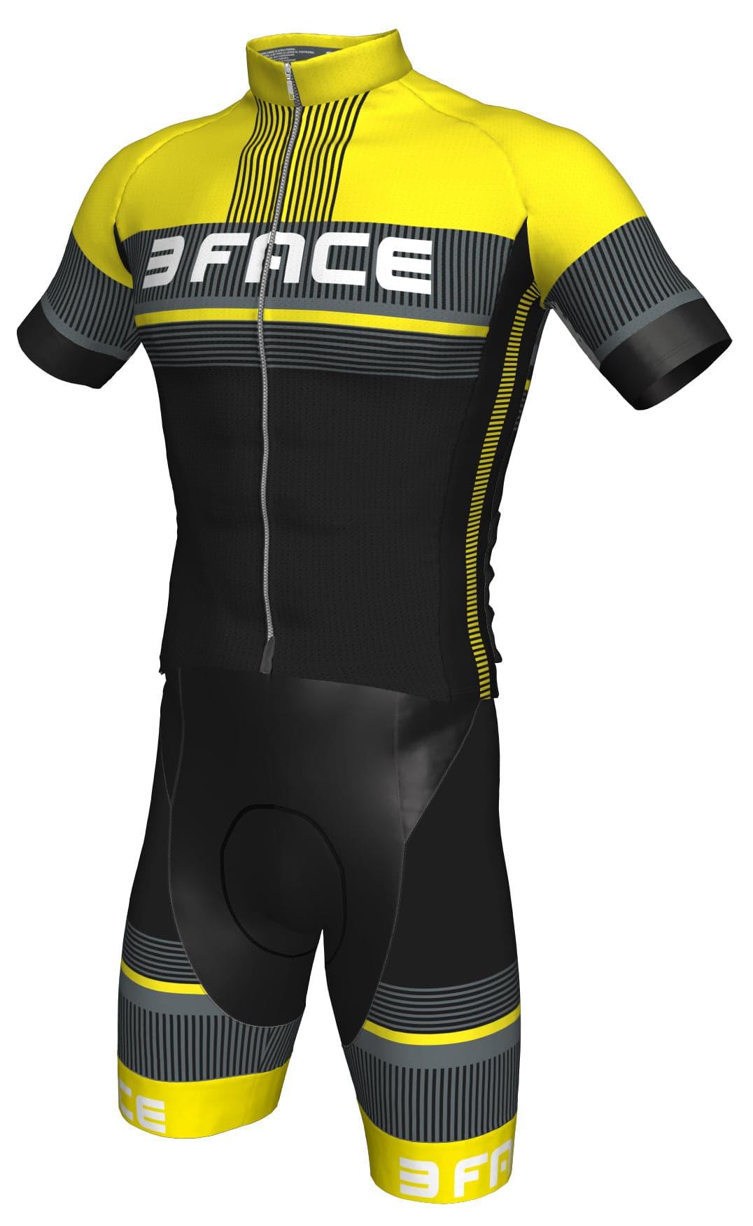 Completo Estivo Deal Tute da ciclista Threeface S YELLOW